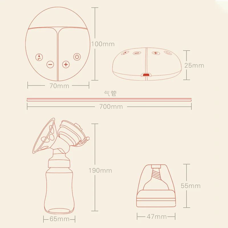 Одиночный/двойной Электрический молокоотсос мощный соска USB Электрический молокоотсос бутылка для детского молока холодный тепловой коврик для кормления грудью