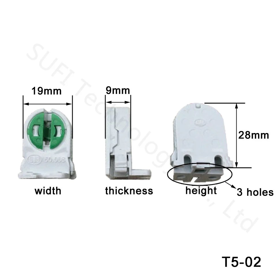 10 шт./лот T5 лампа для ног G13 флуоресцентная лампа держатель кронштейн лампа база для ног Geshan лампа панель аксессуары для освещения для T5 - Цвет: T5-02