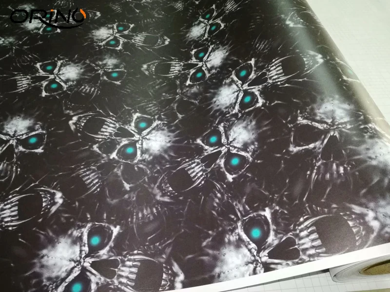 Green Eye Skull Camouflage Vinyl Film Sticker-5