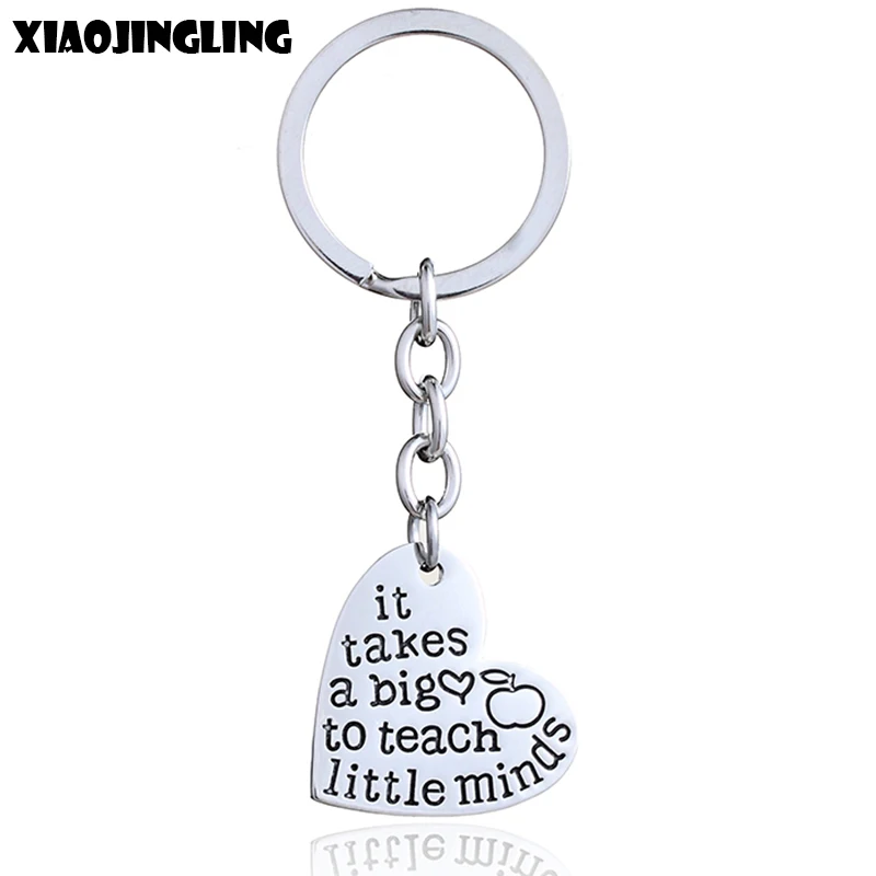 

XIAOJINGLING 2018 New Keychain Silvery BEST TEACHER EVER Trinket Metal Key chain Woman Men Graduation Season Teacher's Day Gift