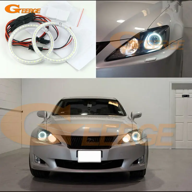 

For Lexus IS220 IS250 IS350 IS-F 2006-2010 Excellent led Angel Eyes Ultra bright illumination smd led Angel Eyes Halo Ring kit