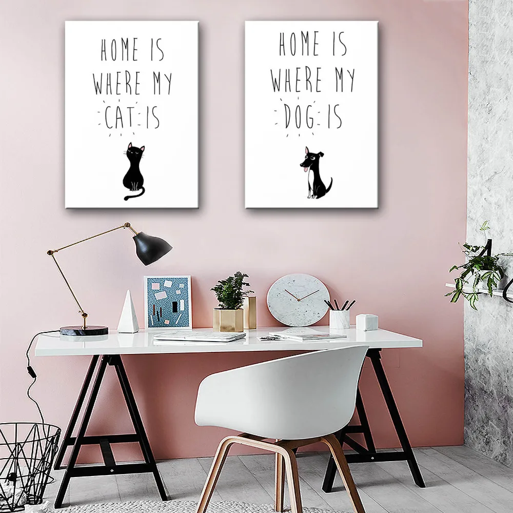 Online Get Cheap Dog Cat Art Aliexpress Alibaba Group for Dog And Cat Home Decor