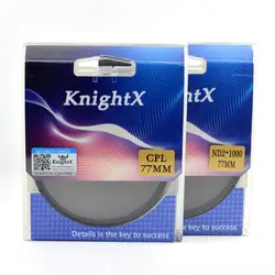 KnightX CPL ND2-ND1000 ND поляризатор переменной 52 мм 58 мм 67 мм Камера фильтр для объектива canon nikon d5100 d80 50d изделие 1200d свет