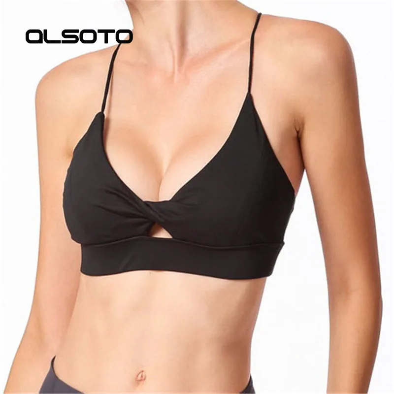 

2023 New Women Fashion Sexy Yoga Sports Bra Women Solid Color Sling Fitness Running No Steel Ring Nylon Sports Underwear