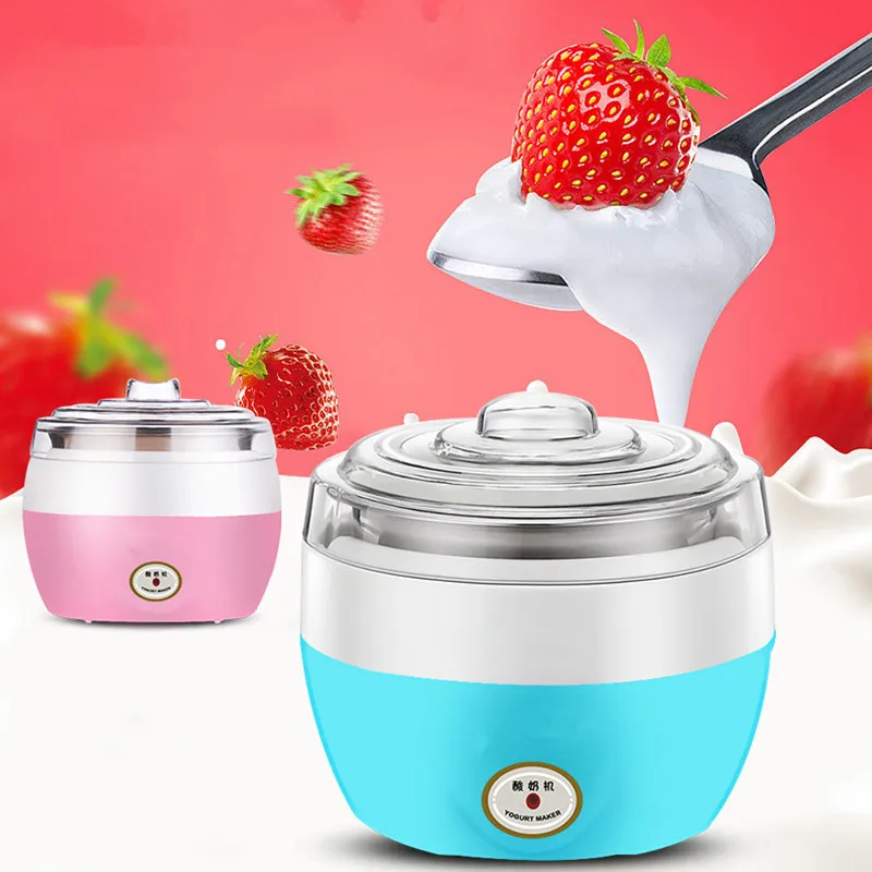  220V Household Electric multifunction Yogurt Maker Stainless Steel Liner Mini Automatic Yogurt Mach