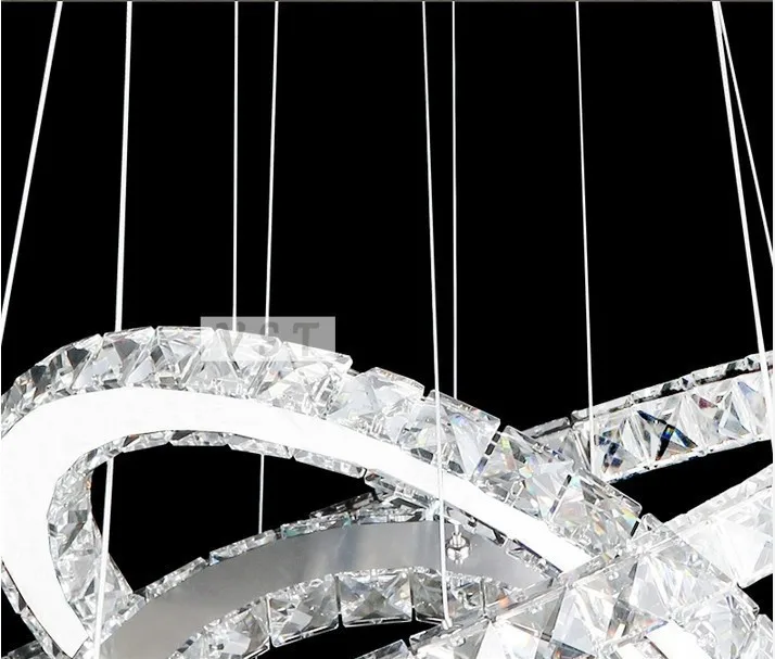 5 круг кольцо Современные высокого качества пентхауса пол гостиная светодиодные люстры креативная вилла длинные круговые лестничные фонари