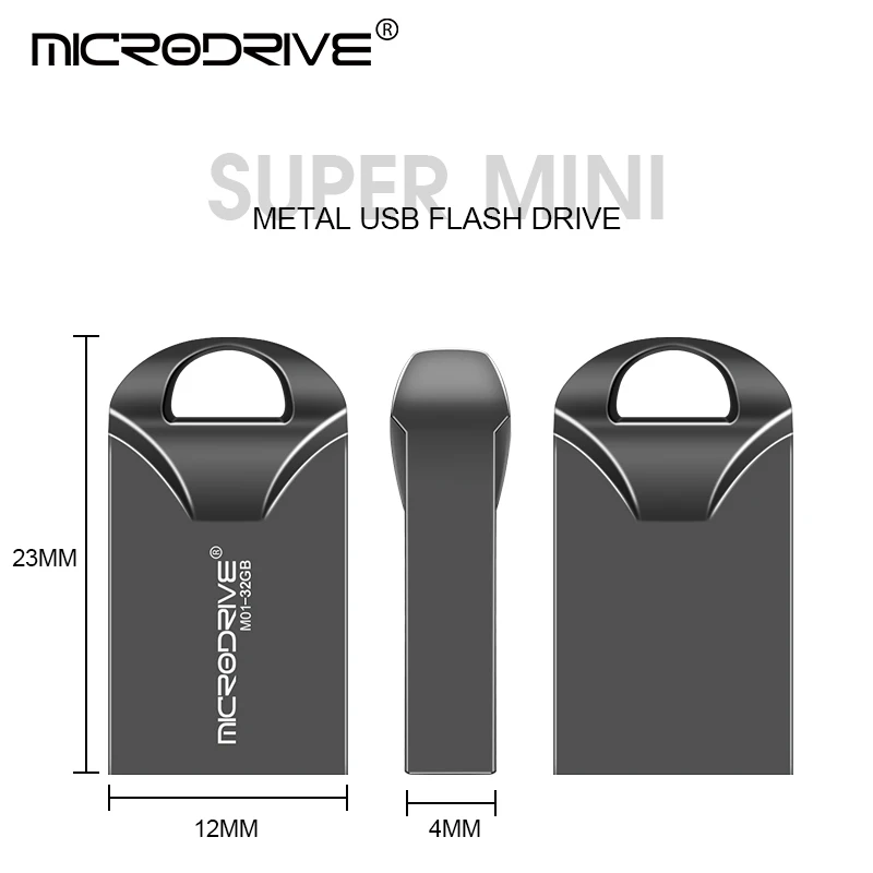 MicroDrive модный бренд супер мини металлический usb флеш-накопитель 4 ГБ 8 ГБ 16 ГБ флеш-накопитель 32 Гб 64 ГБ usb 2,0 флеш-накопитель usb