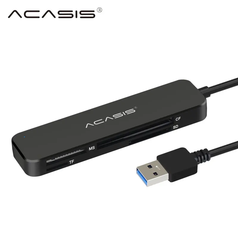 Acasis USB 3,0 кард-ридер SD Micro SD TF CF MS компактная флеш-карта адаптер для ноутбука OTG Тип C к мульти-кард-ридер USB 3,0