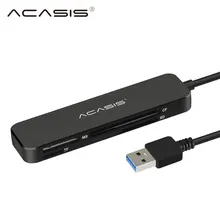 Acasis – lecteur de cartes Flash Compact USB 3.0, adaptateur pour ordinateur portable OTG Type C vers Multi cartes USB 3.0