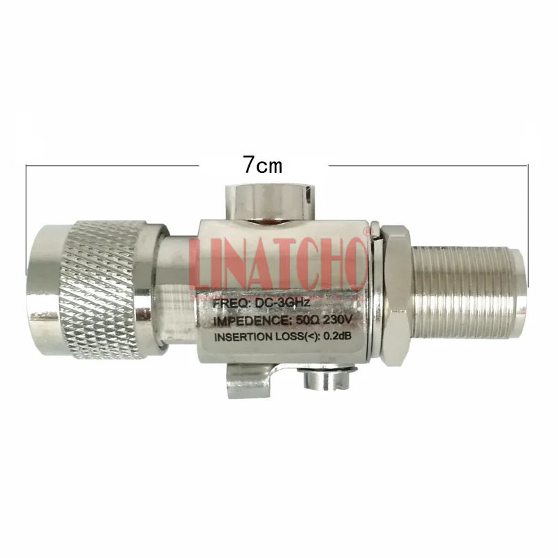 DC 3GHz 230V N female to N male coaxial marine antenna lightning surge protector 2