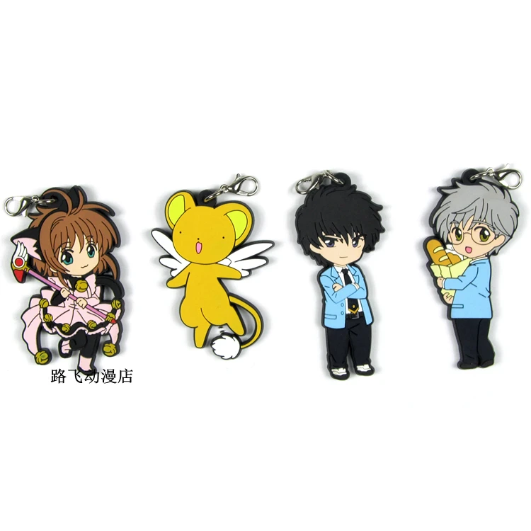 

Card Captor/SAKU/KINOMOTO SAKURA/DAIDOUJI TOMOYO/LI SYAORAN/KIN Japanese anime figure RUBBER mobile phone charm/key chain/strap