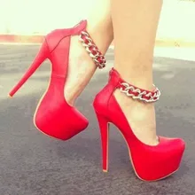 Sweet and beautiful free shipping, red (pink, purple, black four colors) PU, 14.5 cm high-heeled shoes, round toe pumps.