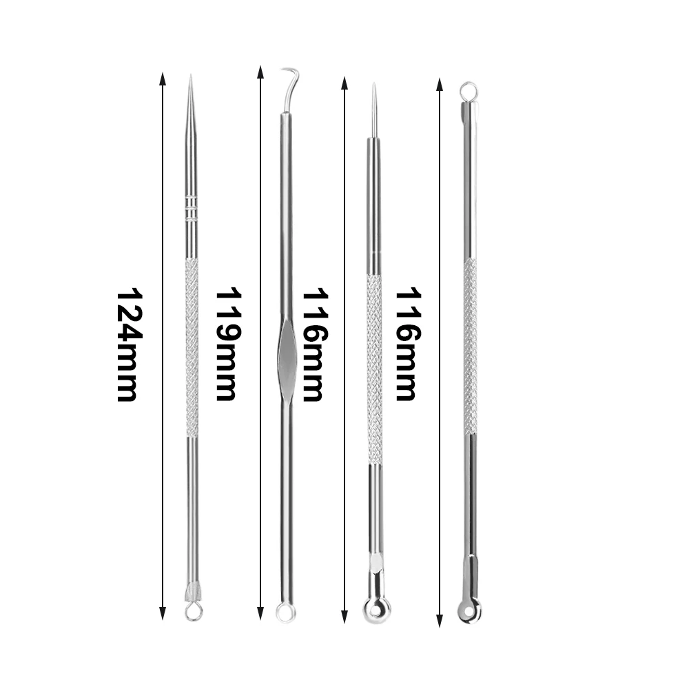 4/8 джентльменские Лидер продаж Премиум угорь комедонов, прыщей, инструмент для удаления прыщей, инструмент для удаления черных точек прыщей иглы Набор по уходу за кожей