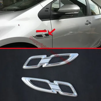 

ABS Chrome Air Flow Vent Fender Trim Badge Sticker For Toyota Prius 2016 2017