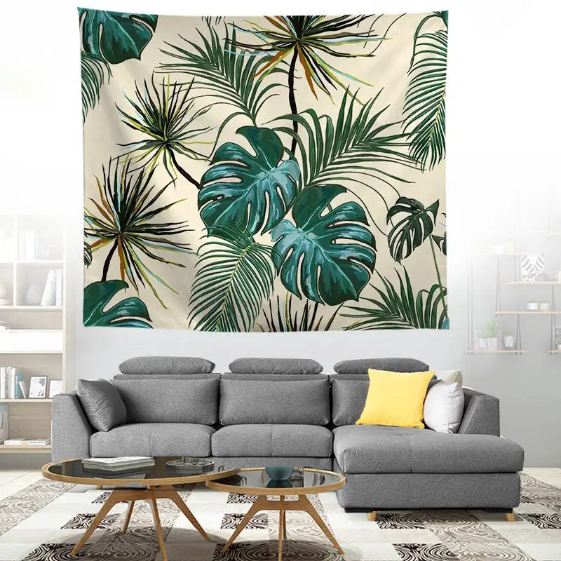 ZEIMON рисунок "тропические растения" над садовой стеной ткани, висящий полиэстер гобелен, Декор для дома, пляжное полотенце, коврик для йоги и пикника - Цвет: T023-4