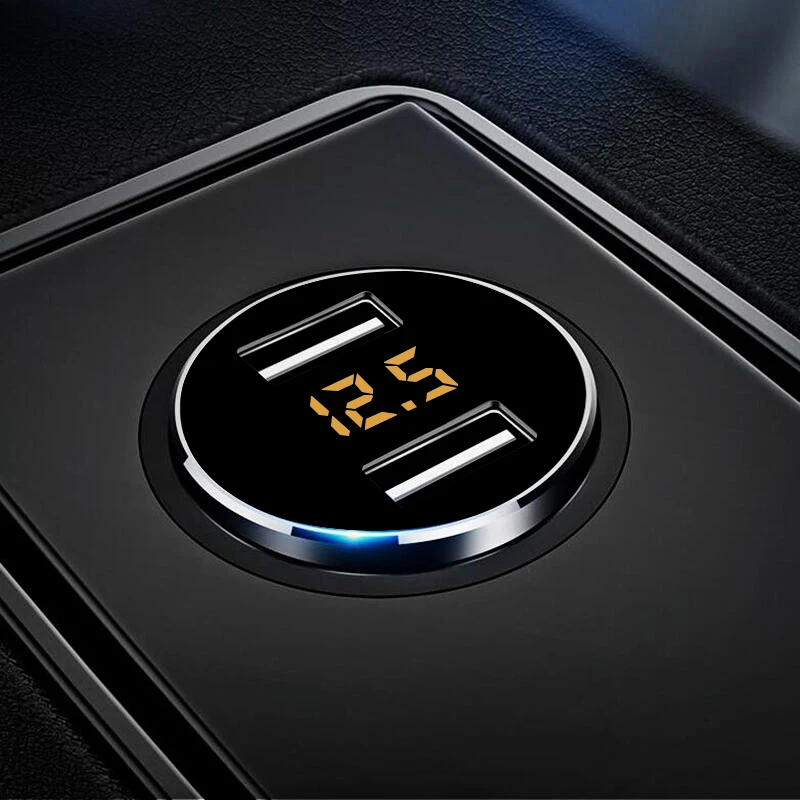 

3.6A Dual USB Car Charger Adapter For Mobile Phone Voltage Charging For Iphone Xiaomi Digital Led Display USB Charger