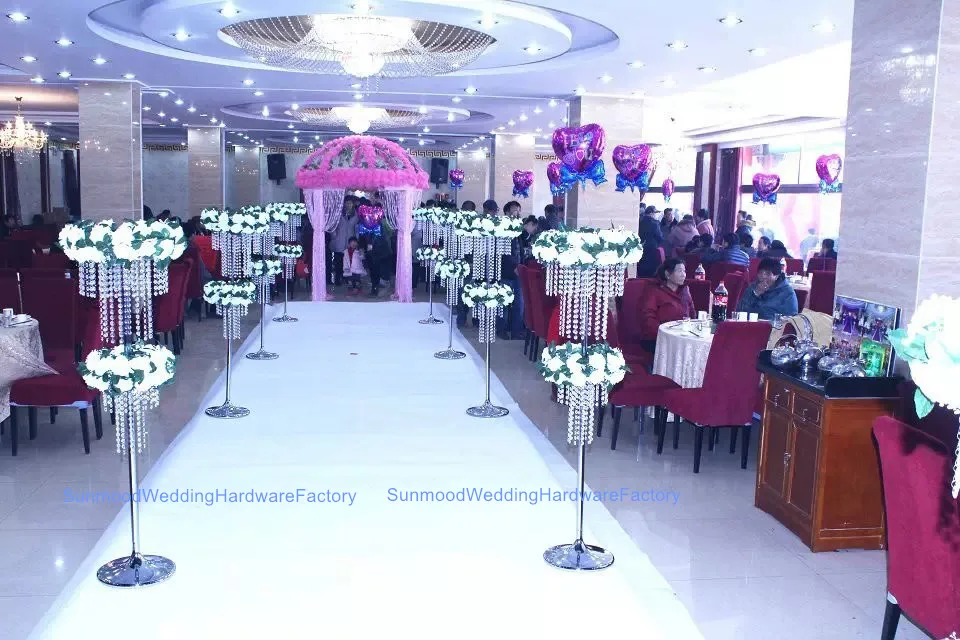Luxury wedding pillars column wedding stage walkway stand crystal aisle