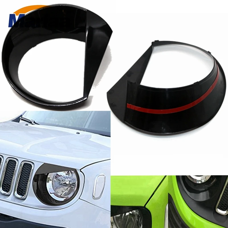 Marlaa черный Angry Bird фар покрытие ободок для 2015 2016 jeeprenegade|headlight jeep|jeep headlightcover for |