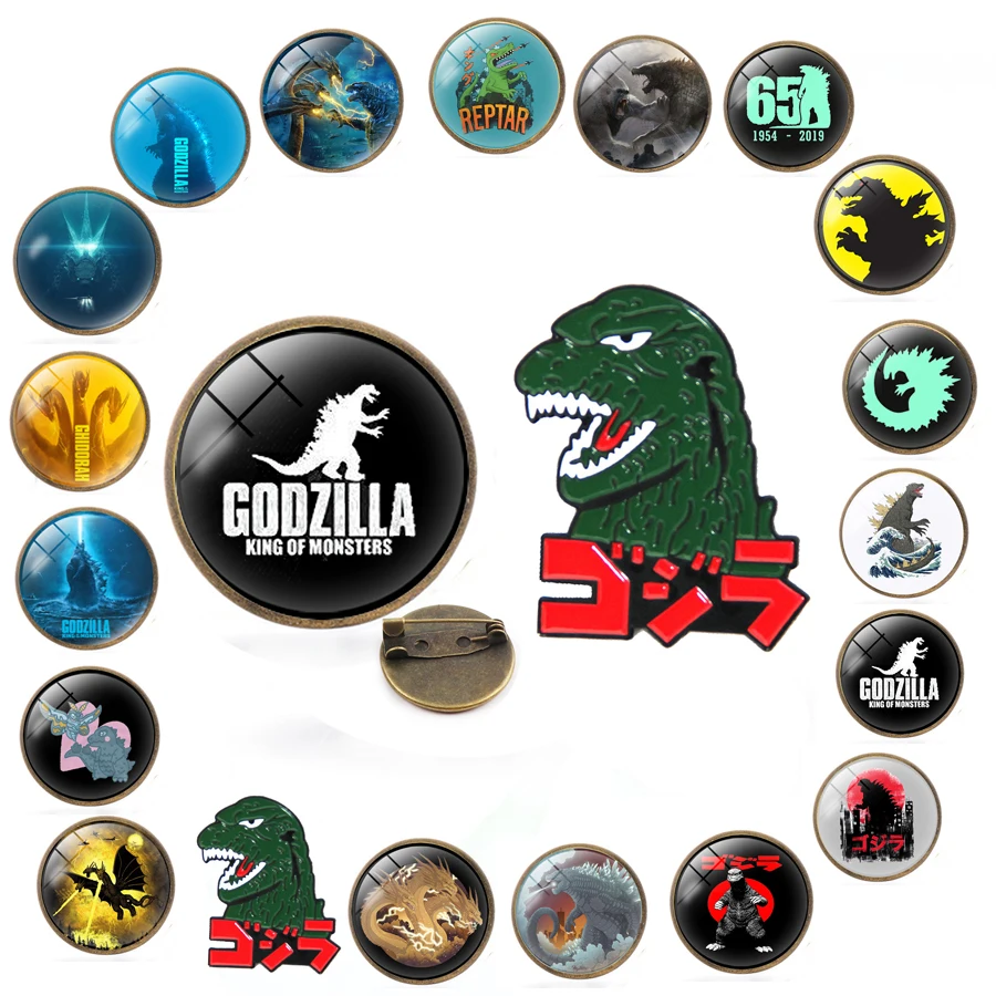 

Godzilla Zinc pins para backpack pride clothes medal for bag shirt hat insignia badges brooches for men women Valentine's Day