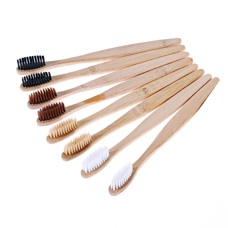Natural Bamboo Handle Toothbrush Colorful Whitening Soft Bristle Bamboo Toothbrush Eco friendly Tooth Teeth Brush Oral 2
