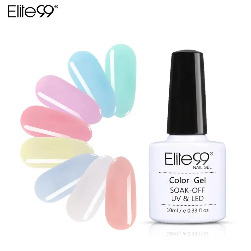 

Elite99 10ml Jelly Nail Gel Polish Semi-transparent Nude Pink Gel Varnish Lacquer Soak Off Manicure Nail Art UV Gel Nail Polish