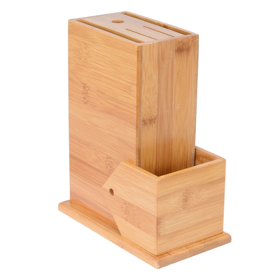 Buy Mayitr Bamboo Kitchen Utensil Holder Block Knives