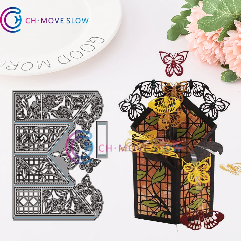 

2019 New Arrival CH Butterfly Box Metal Cutting Dies For Scrapbooking DIY Cards Stencil Paper Craft Handmade Album