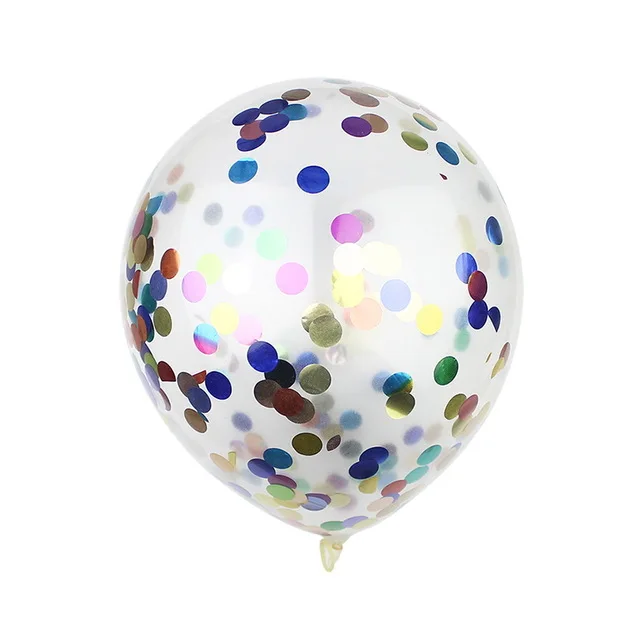 5 шт. надувной Золотой воздушный шар "Конфетти" шар для душа ребенка 12 дюймов латексные прозрачные воздушные шары на день рождения вечерние украшения для детской вечеринки - Цвет: Multicolor