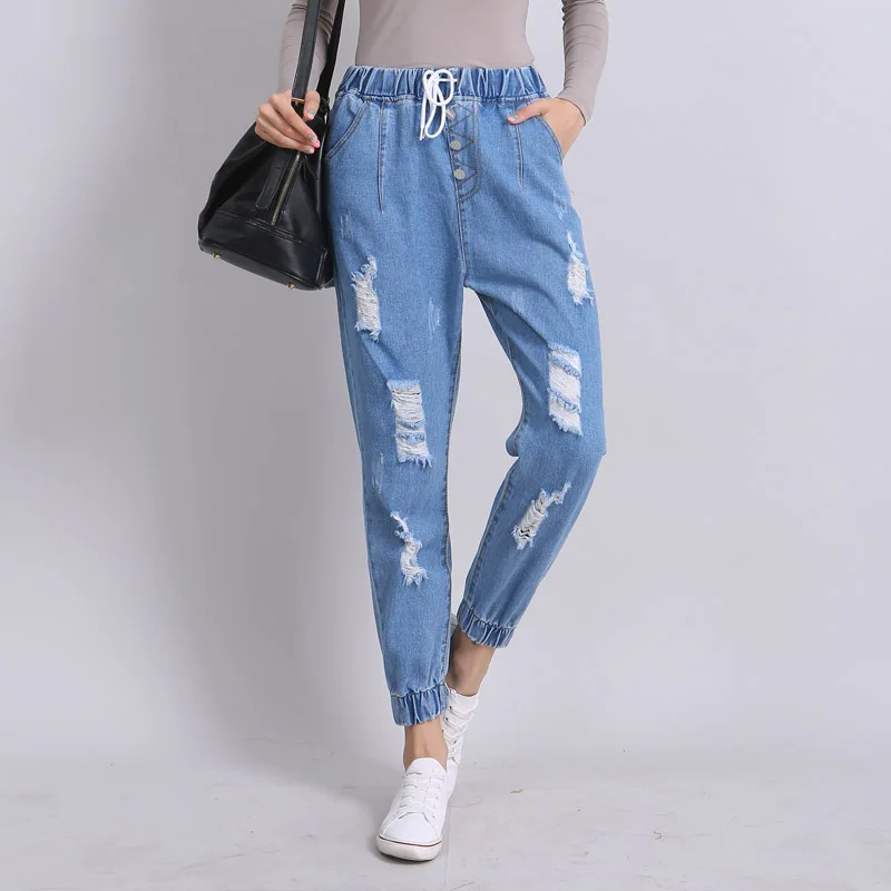 Yichaoyiliang 2017 Nuevo Ripped Boyfriend Jeans Mujer Pantalones de  Mezclilla Ocasionales Flojos de Cintura Alta Jeans Femme Apenada  Harem|denim pants|high waist jeansboyfriend jeans - AliExpress