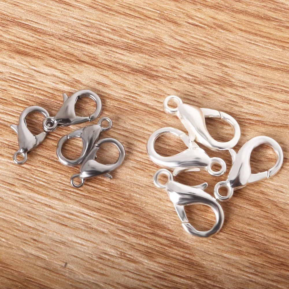 Small Package 10pcs/lot 10,12,14,16mm lobster Parrot Clasps 6colors Choose . Fit Link Chain Necklace