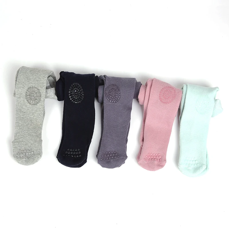 

Infant Baby Girls Winter Warm Cotton Non-slip Tights Children Thick Solid Color Elastic Pantyhose Stocking 2017 New 5 Color