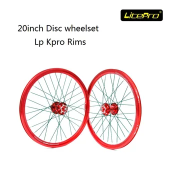 

Litepro Bike Wheel set Disc Brake 20inch 32H 406 Wheelset KPRO-FUN Hub Road Bicycle Folding Refiting Wheels Accessories