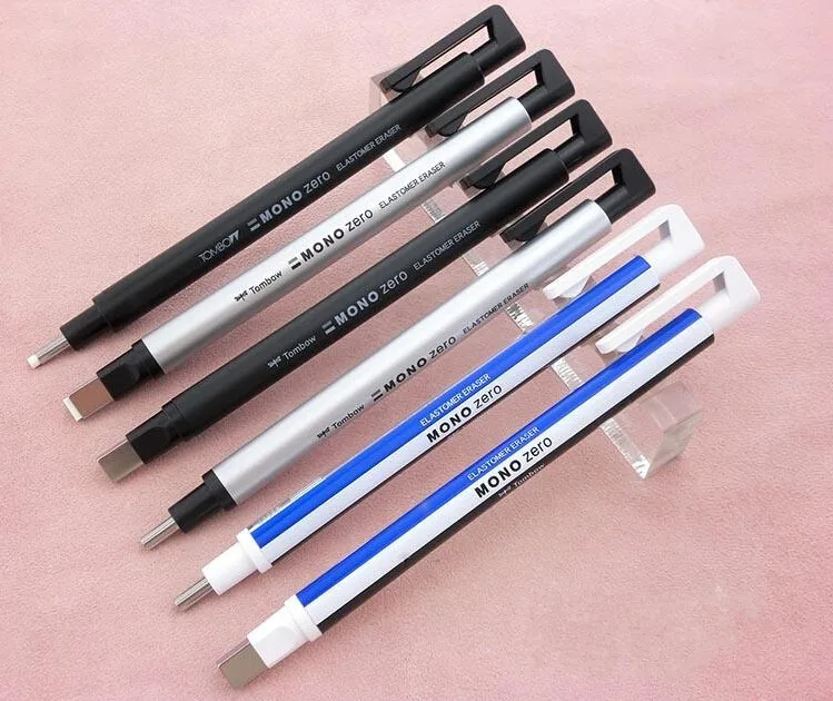 Tombow ластик mono 2,3 мм/2,5 мм EH-KUR | EH-KUS для карандаша; Точная коррекция Профессиональный рисунок ластик ручка