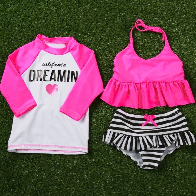 Günstig Neue Mädchen Badeanzug Zwei Stücke Anzüge Bikini Set + Hemd Kinder Bademode Badeanzug Strand Tragen Für 1 12 jahre Alt S75901