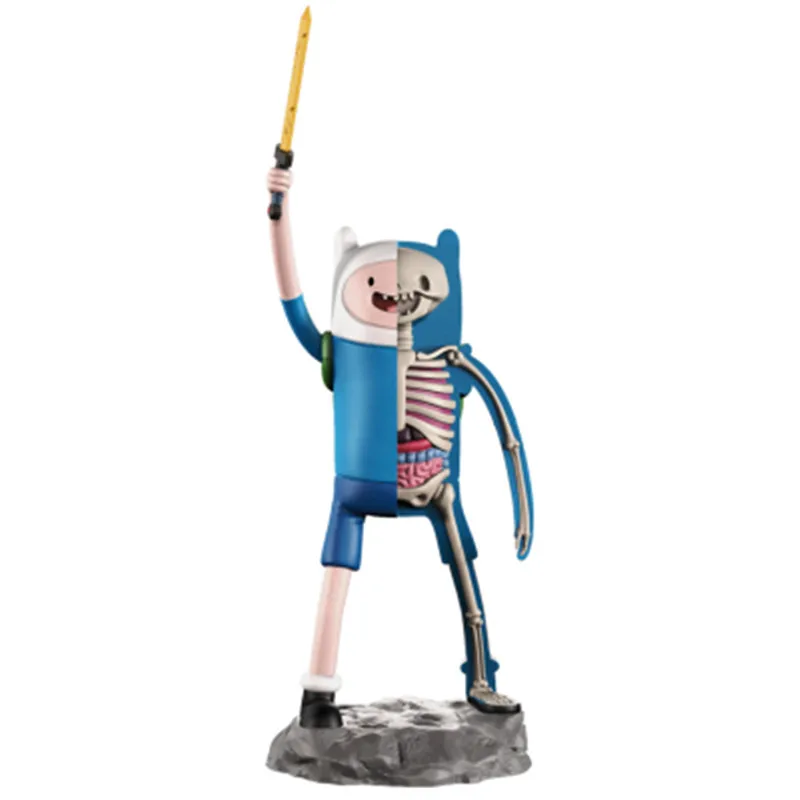 

OriginalFake 4D XXRAY Master Adventure Time Finn Mighty Jaxx Jason Freeny Anatomy Cartoon Action Figure Toys X1711
