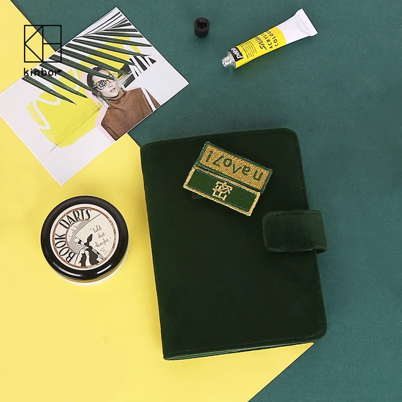 

Fashion Creative Velcro Series Notebooks Planner Hand Books Velvet A6 Schedules This Portable Notebook