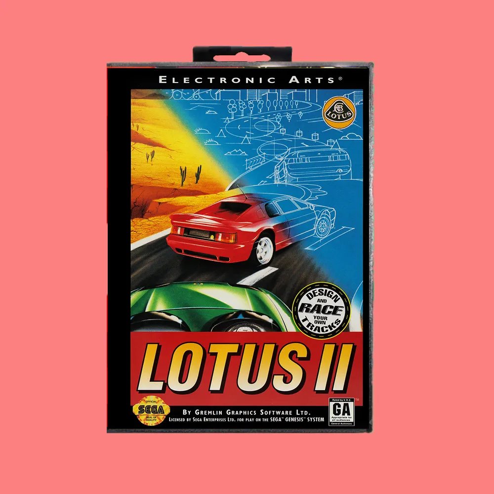 

Lotus 2 16 Bit MD Game card with Retail Box For Sega Genesis & Mega Drive