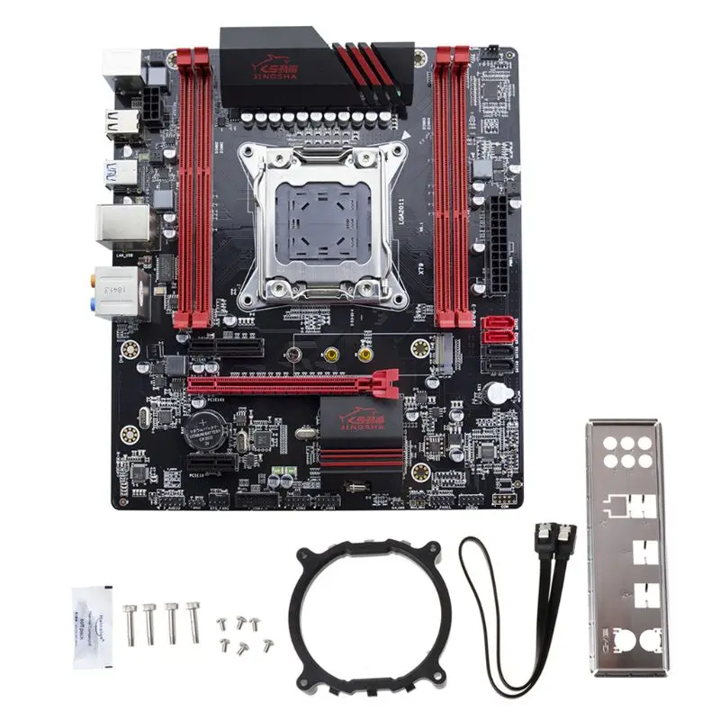 

X79 Motherboard 2011 ATX Main Board USB3.0 SATA3.0 PCI-E 16X NVME M.2 SSD support REG ECC memory and E5 CPU processor