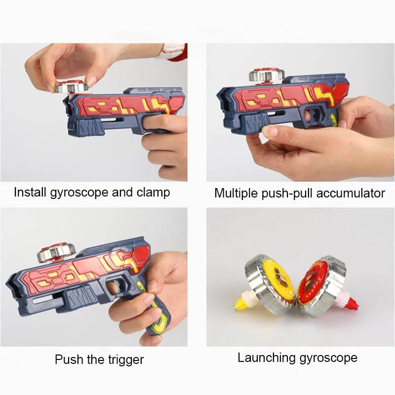 Explosive Gyroscope Children's toys Explosive rotary battle Water gun handle Competitive combination Alloy suit Explosive Gyroscope Children's toys Explosive rotary battle Water gun handle Competitive combination Alloy suit