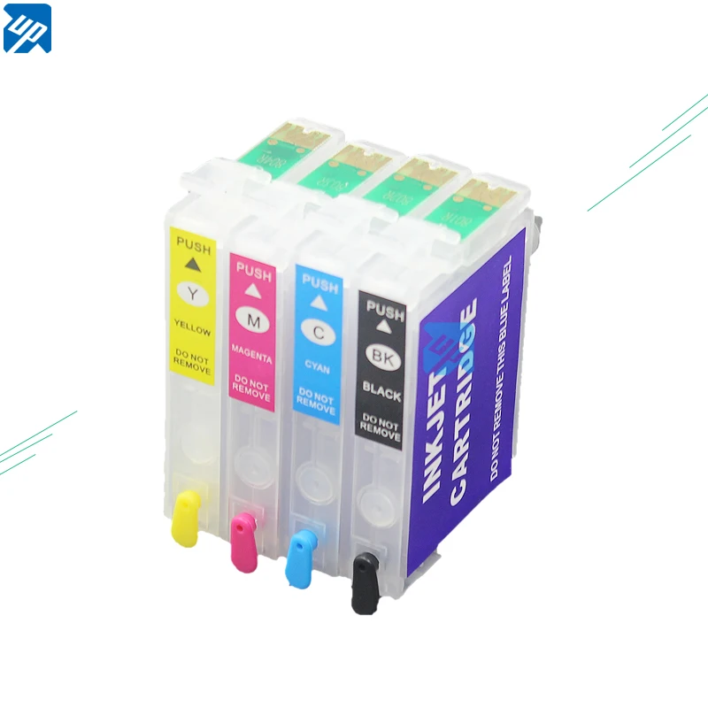 10 комплектов перезаправляемый чернильный картридж для Epson T12 T22 TX120 TX129 T25 с ARC чипы