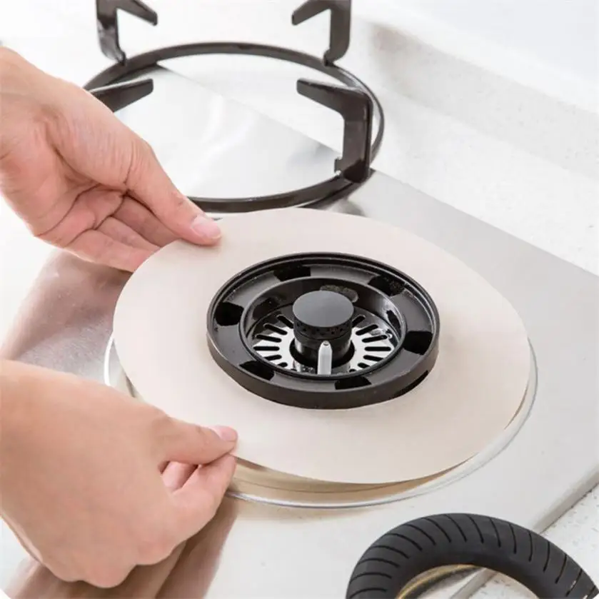 

4Pcs Gas Range Protectors Reusable Stovetop Non Stick Stove Protectors Cover 3.6