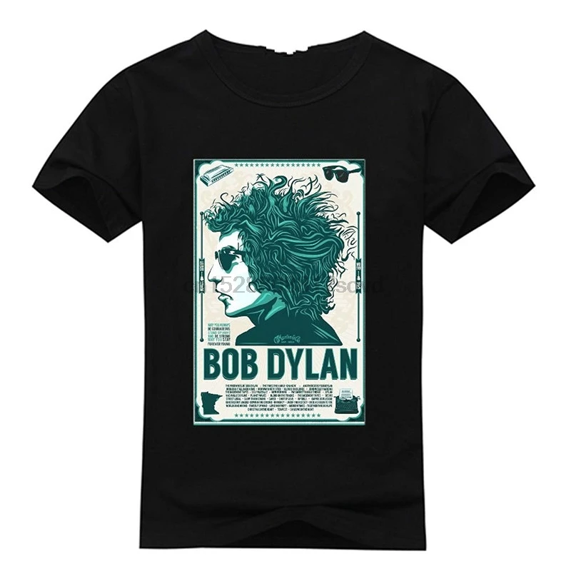 

T Shirt Printing Online Men Short Sleeve Printing Machine Crew Neck Bob Dylan T Shirts