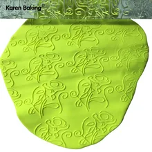 Абстрактная Роза текстурированное тиснение прозрачный акриловый Роллинг штифт торт украшения инструменты- A276