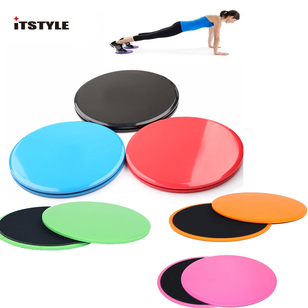

ITSTYLE 2PCS/LOT Gliding Disc Gym Abdominal Exercise Equipment Fitness Tools Disc Fitness Exercise Sliding Plate