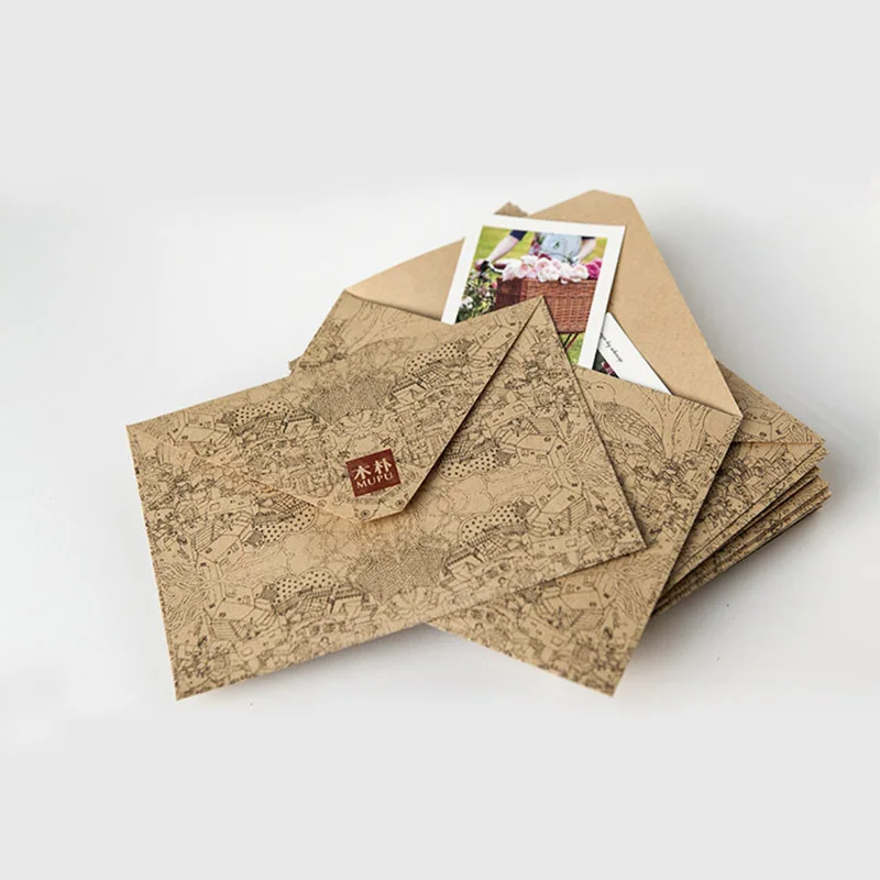 

10 pcs/lot Kraft Paper Retro Vintge Envelope for Business Card European Style high quality Wholesale Student 255