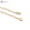 (35433)10PCS Length 82MM 24K Gold Color Brass Heart End Extend Chains with Lobster Clasps High Quality Diy Jewelry Accessories ► Photo 3/6
