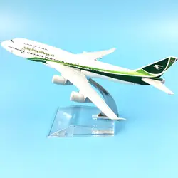 Бесплатная доставка 16 см IRAQI AIRWAYS 747 металлический сплав модель самолета Модель игрушки самолет подарок на день рождения
