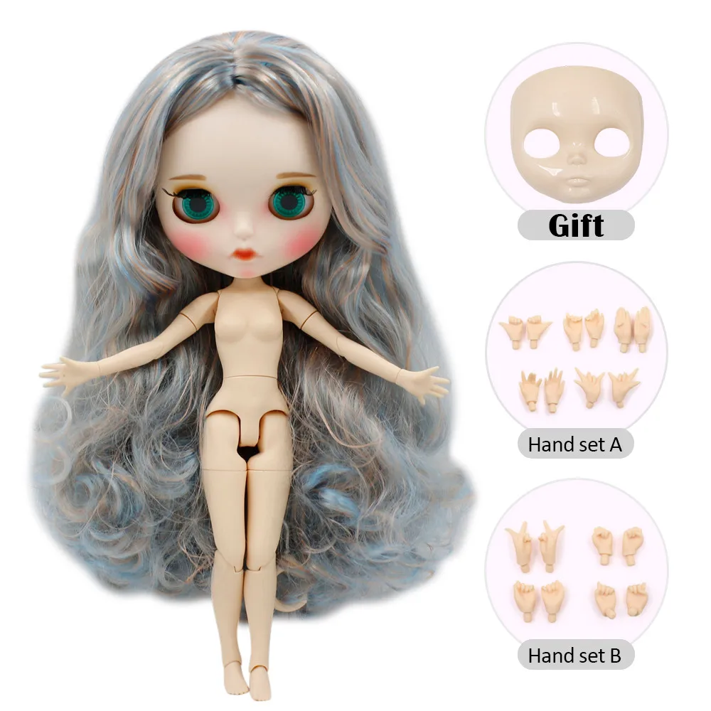 ICY blyth кукла Обнаженная фабрика Нормальная и общая тело Мода BJD кукла с ручным набором AB и лицевой панелью девушка кукла специальная цена - Цвет: 62272023-G