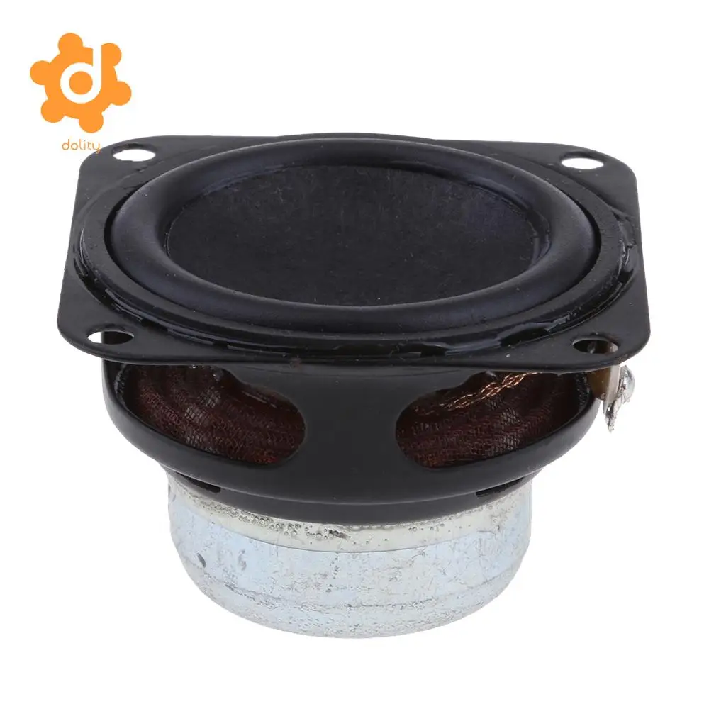 dolity 40mm 4Ohm 6W Full Range Audio Speaker Square Loudspeaker Rubber Edge
