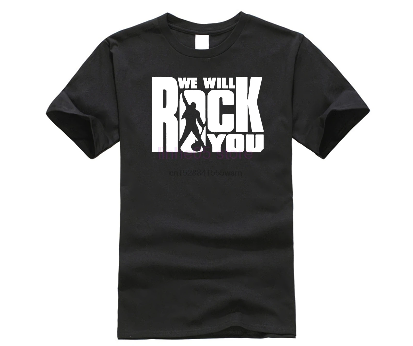 Queen We Will Rock You Glam Мужская футболка мужская новая с короткими рукавами и круглым